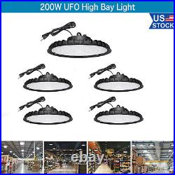 5Pack 200W UFO Led High Bay Light Warehouse Commercial Industrial Factory Light