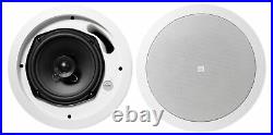(6) JBL 6.5 White Commercial Ceiling Speakers+Amp 4 Restaurant/Office/Cafe/Bar