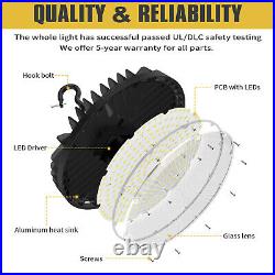 6 Pack 200W 30000LM LED High Bay Shop Light Commercial Warehouse Gym Lighting UL