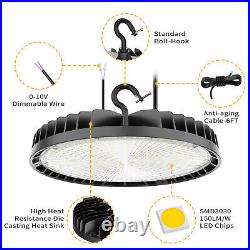 6 Pack 200W 30000LM LED High Bay Shop Light Commercial Warehouse Gym Lighting UL