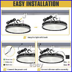 6 Pack 200W 30000LM LED High Bay Shop Light Commercial Warehouse Gym Lighting UL