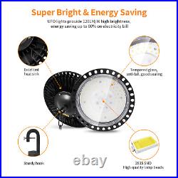6 Pack 200W UFO Led High Bay Light Factory Warehouse Commercial Light Fixtures