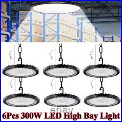 6 Pack 300W UFO Led High Bay Light Factory Warehouse Commercial Led Shop Lights