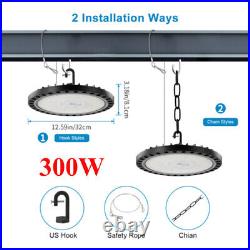 6 Pack 300W UFO Led High Bay Light Factory Warehouse Commercial Led Shop Lights