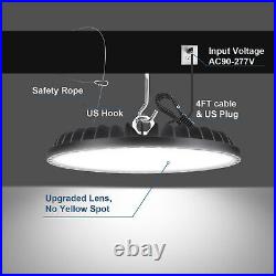 6 Pack UFO Led High Bay Light 300W Commercial Industrial Factory Light 90-277V