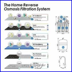 6 Stage 75GPD Reverse Osmosis RO System Alkaline Drinking Water Filtration Set