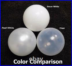 600 Jumbo 3 Snow-White (paper-shite) Color HD Commercial Grade Ball Pit Balls