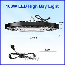 6Pack 100W Led UFO High Bay Light Commercial Industrial Warehouse Factory Light