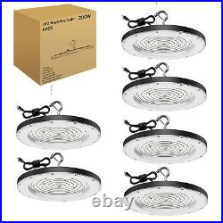 6Pack 200W UFO LED High Bay Light Garage Warehouse Industrial Commercial Fixture