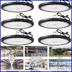 6Pack 300W UFO Commercial Light Fixture Led High Bay Light for Warehouse Factory