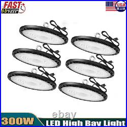 6Pack 300W UFO Led High Bay Light Commercial Industrial Warehouse Led Shop Light