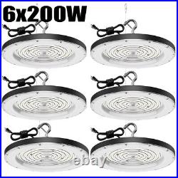 6x200W UFO LED High Bay Light Garage Warehouse Industrial Commercial Fixture US