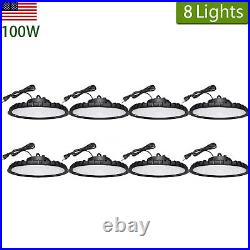 8 Pack 100W UFO Led High Bay Light Commercial Factory GYM Warehouse Garage Light