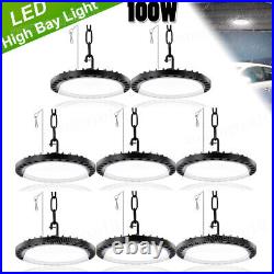 8 Pack 100W UFO Led High Bay Light Factory Warehouse Commercial Light Fixtures