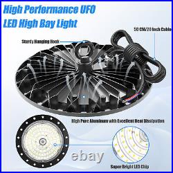 8 Pack 200W UFO LED High Bay Light Factory Commercial Warehouse Lighting Fixture