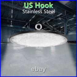 8 Pack 300W UFO LED High Bay Light Commercial Warehouse Factory Lighting Fixture