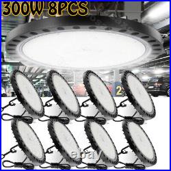 8 Pack 300W UFO Led High Bay Light Factory Warehouse Commercial Led Shop Lights