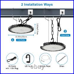 8 Pack 300W UFO Led High Bay Light Factory Warehouse Commercial Led Shop Lights