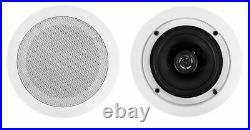(8) Rockville CC525T White 5.25 Commercial 70v Ceiling Speakers For Restaurant