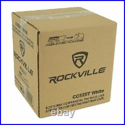 (8) Rockville CC525T White 5.25 Commercial 70v Ceiling Speakers For Restaurant
