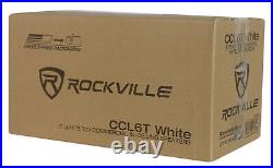 (8) Rockville CCL6T White 70V 6 Commercial Ceiling Speakers 4 Restaurant/Office