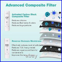 8-Stage Countertop Reverse Osmosis Water Filter System Dispenser +2 Year Filters