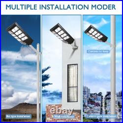 800W Commercial Solar Street Light LED Lights Outdoor Area Dusk To Dawn With Pole
