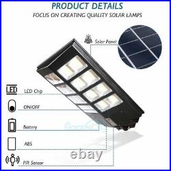 800With1000W Commercial Solar Street Light Super Bright Road Lamp+Pole 100000000LM