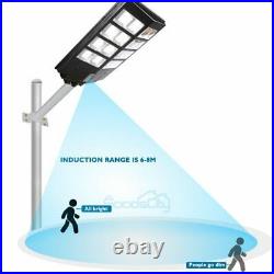 800With1000W Commercial Solar Street Light Super Bright Road Lamp+Pole 100000000LM