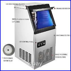 88lbs Commercial Ice Maker Ice Machine Ice Cube Machine 40kg with 17lbs Storage