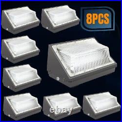 8Pack 150W Led Wall Pack Light Dusk to Dawn Commercial Outdoor Security Lighting