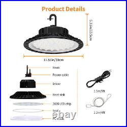 8Pack 200W LED UFO High Bay Light with Plug 5ft Cords Commercial Bay Lighting