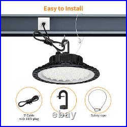 8Pack 200W LED UFO High Bay Light with Plug 5ft Cords Commercial Bay Lighting