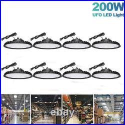 8Pack 200W UFO Led High Bay Light Commercial Factory Industrial Warehouse Light