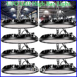 8Pack 300W UFO LED High Bay Light Garage Warehouse Industrial Commercial Fixture