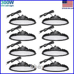 8Pack 300W UFO Led High Bay Light Commercial Warehouse Industrial Garage Lights