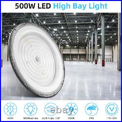 8Pcs 500W UFO Led High Bay Light Commercial Industrial Warehouse Garage Light