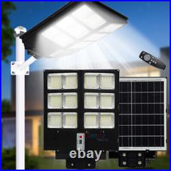 9000000000Lumen 600W Commercial Solar Street Light White Lighting Road Lamp+Pole