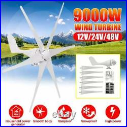 9000W 48V 6 Blades Wind Turbine Generator Windmill Powerful Three-phase AC Perma
