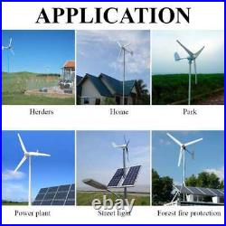 9000W Wind Turbines Generator Horizontal Windmill Energy 6 Nylon Fiber Blades 24