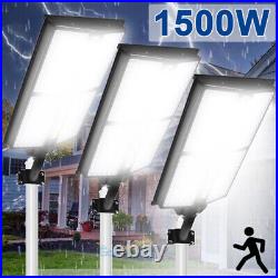 990000000000LM 1500W Commercial Solar Powered Street Light Parking Lot Road Lamp