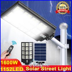 990000000000LM 1600W Commercial Solar Street Light Outdoor Parking Lot Road Lamp