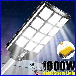 990000000000LM 1600W Commercial Solar Street Light Outdoor Parking Lot Road Lamp