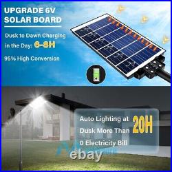 990000000000lm 1600W Commercial LED Solar Street Light Dusk-Dawn Road Lamp+Timer