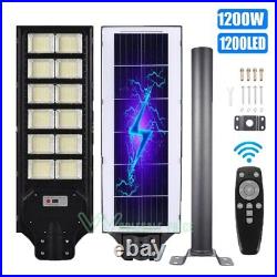 99000000000LM Commercial Solar Street Light Outdoor Area Security Road Lamp+Pole