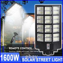9900000000LM 1600W Commercial LED Solar Street Light Dusk to Dawn Area Road Lamp