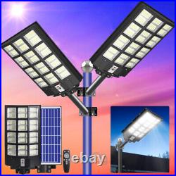 9900000000LM 1600W Commercial LED Solar Street Light Dusk-to-Dawn Road Lamp+Pole