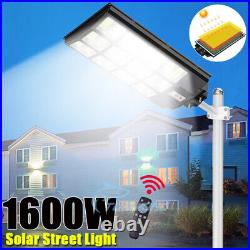 9900000000LM 1600W Commercial Solar Street Motion Sensor Parking Lot Road Lamp