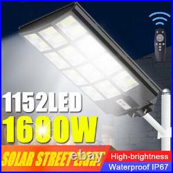 9900000000LM 1600W LED Solar Street Light Commercial Dusk To Dawn Road Wall Lamp