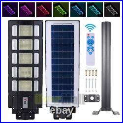 9900000000LM 1600W Solar Street Security Light Commercial Outdoor IP67 Lamp+Pole